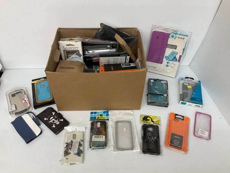 Box Lot of Assorted Phone and Tablet Cases, Various Brands and Styles...Box 10 x 16 x 13 in. image