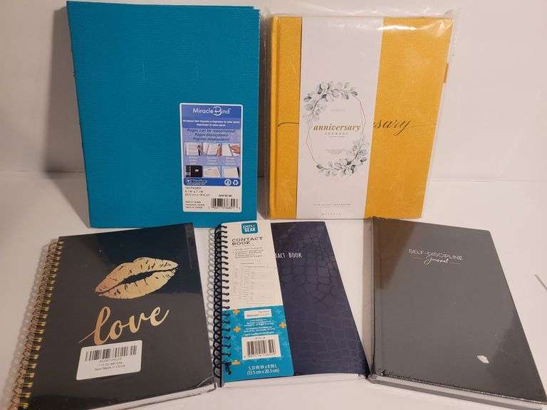 Assorted Journal and Notebook Collection - Miracle Bind, Anniversary, Love, Contact, and Self-Discipline image