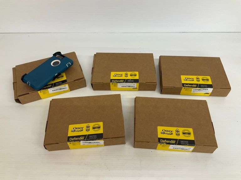 Lot of 5 Otterbox Defender Series Phone Cases - Pale Beige/Corsair image