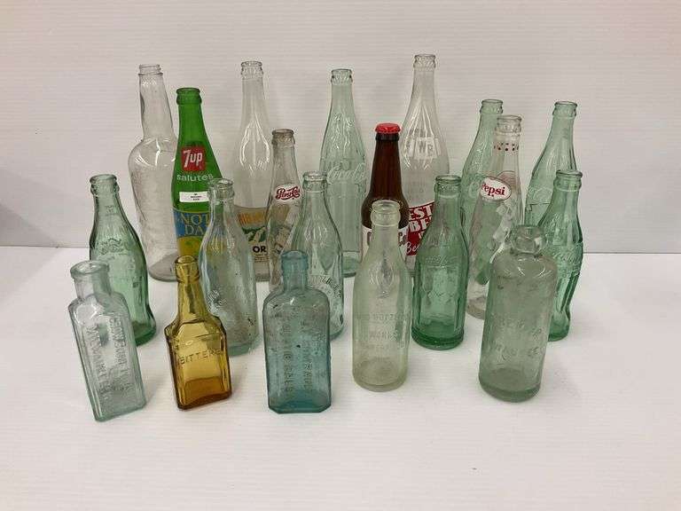 Collection of Various Vintage Advertising Soda, Bitters and Other Bottles image