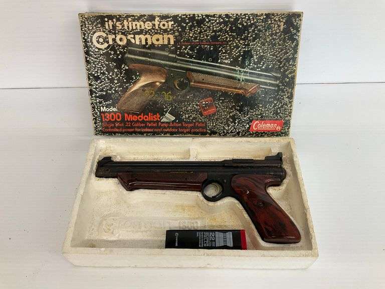 Crosman Model 1300 Medalist .22 Caliber Pellet Pistol with Box and Pellets image