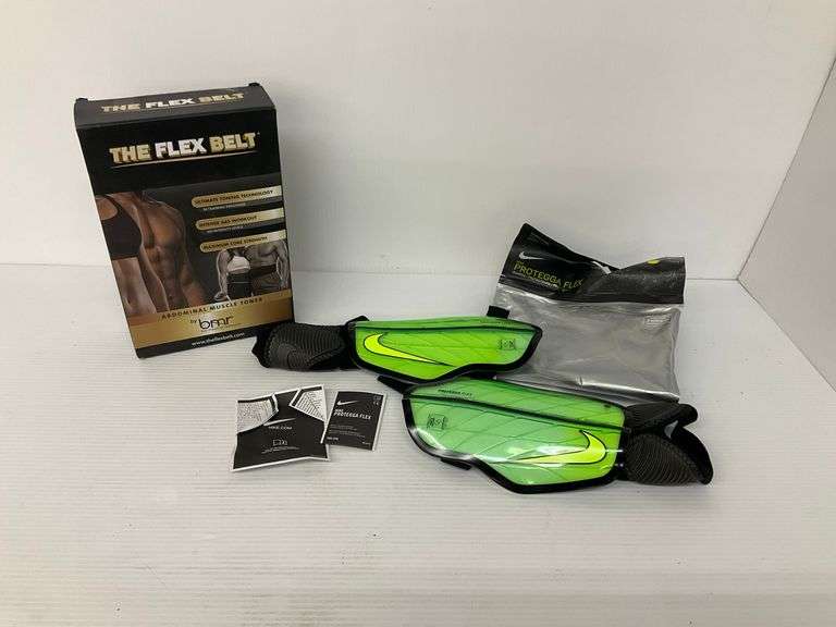 The Flex Belt Abdominal Muscle Toner & Nike Protegga Flex Soccer Shin Guards image