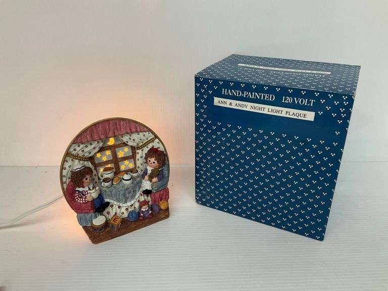 Ann & Andy Hand-Painted Night Light Plaque, 120V, Ranger International 1999 image