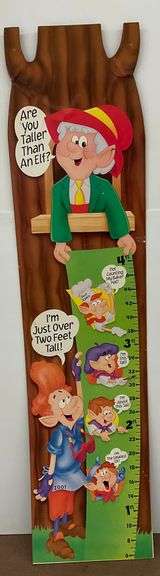 Vintage Keebler's "Are You Taller Than An Elf ?"Kids Growth Chart...minor wear image