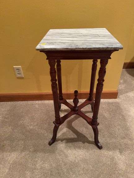 Marble top side table