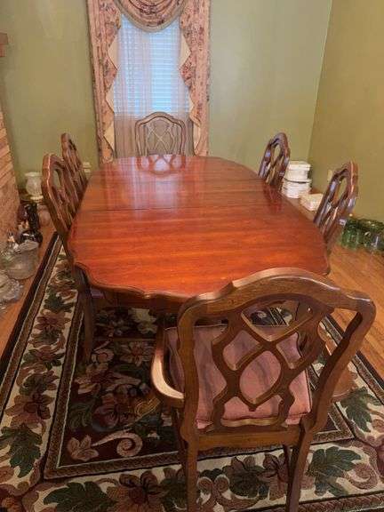 Dining room table and chairs