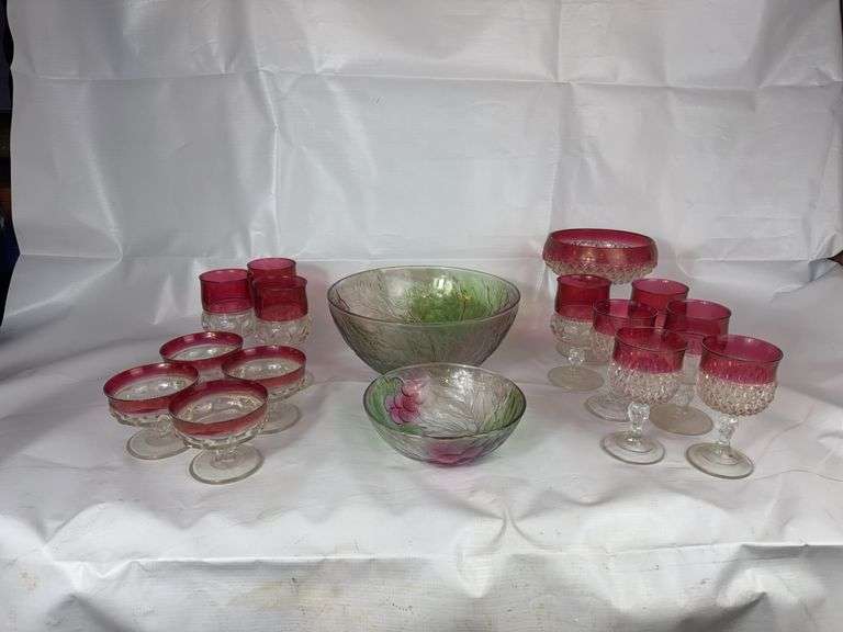 Red top glassware