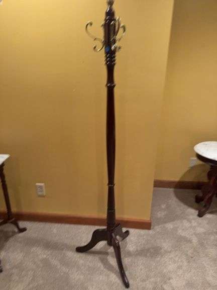 Mahogany coat rack