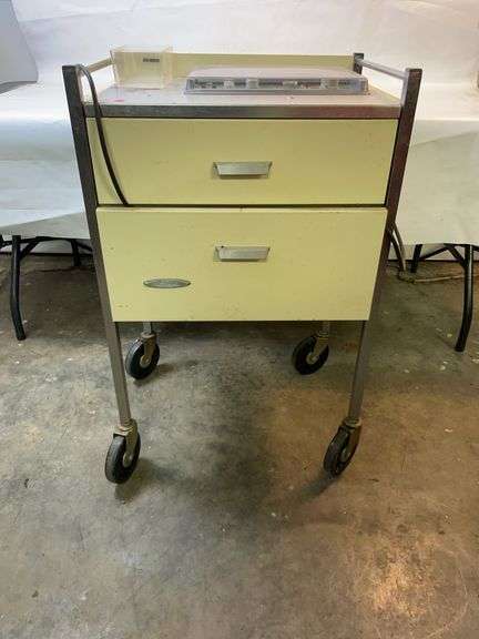 Vintage EKG machine and table image