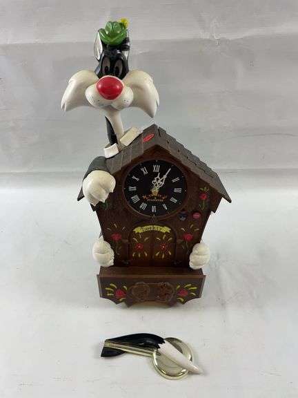 Looney tunes Sylvester and terminated cuckoo clock image