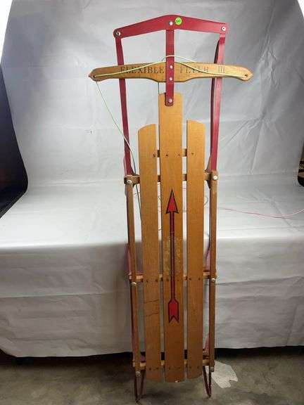 Vintage wooden sled image