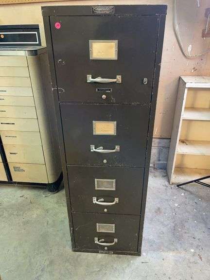Very heavy metal filing cabinet fireproof image