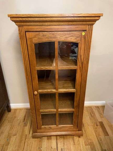 One door cabinet with glass door image