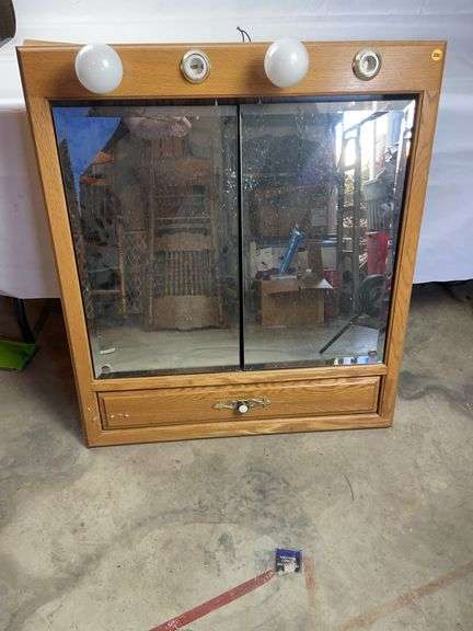 Wooden vanity cabinet image