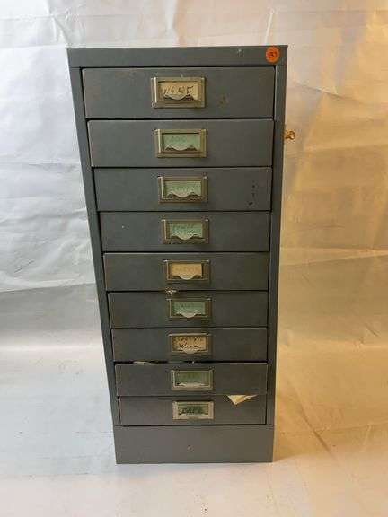 Metal drawer organizer and contents image