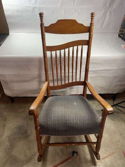 Oak rocking chair image