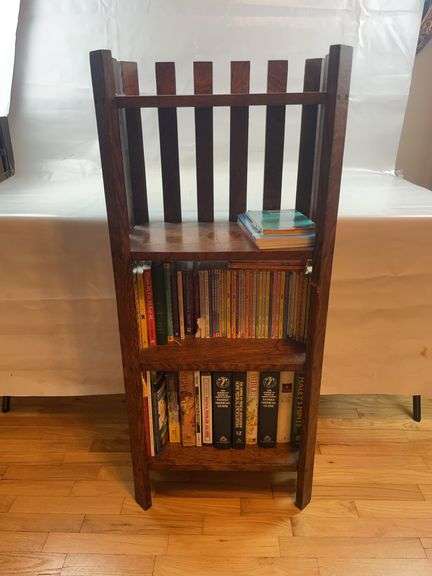 Bookshelf with books image