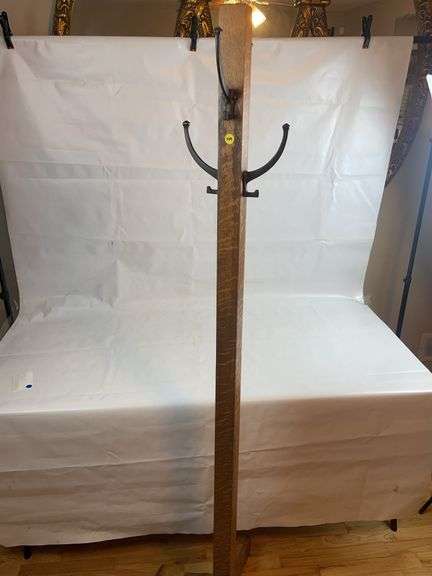 Mission oak coat rack image