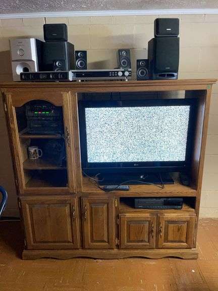 Entertainment center with tv and more image