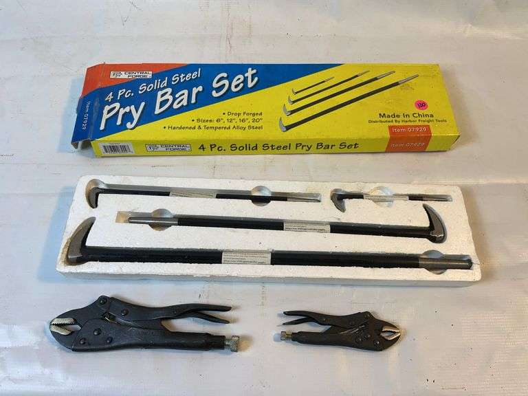 4pc pry bar set new in box image