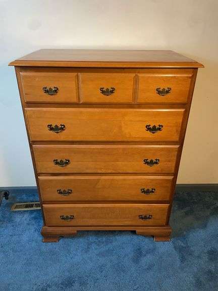 Hard rock maple chest of drawers image