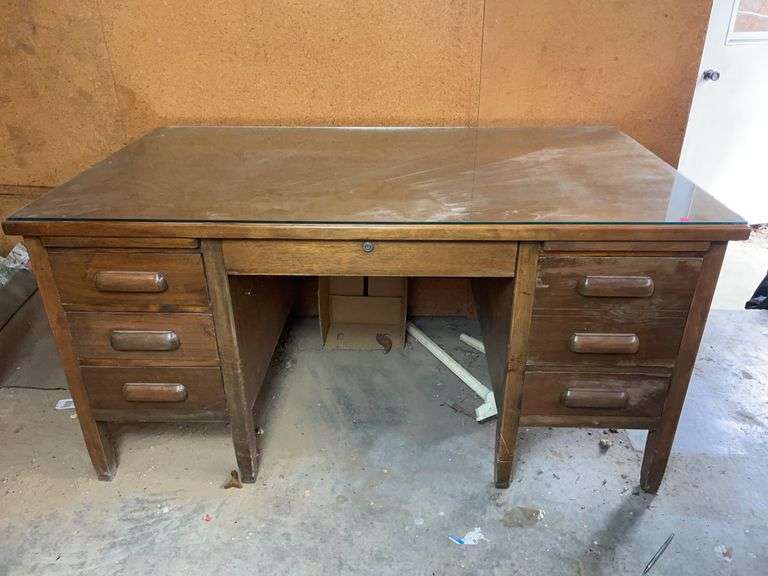 Antique wooden desk image
