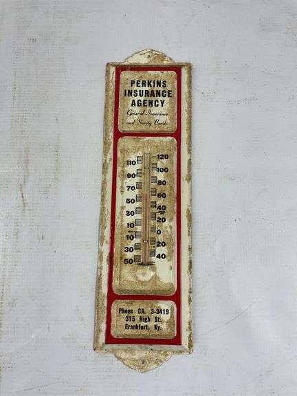 Vintage metal Perkins Thermometer image