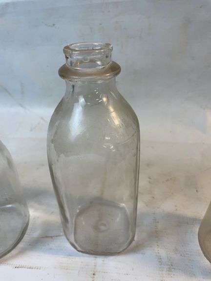 Old milk bottles image