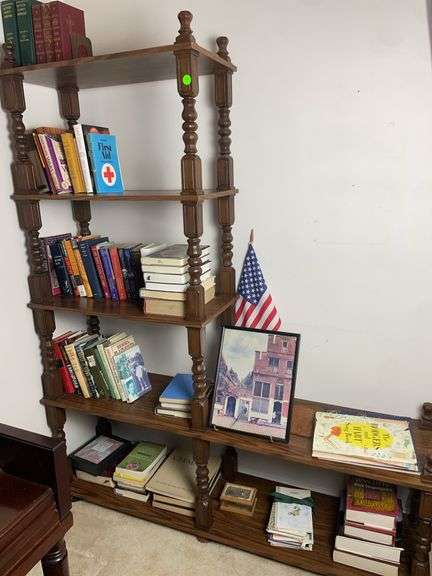 Book shelf with books image