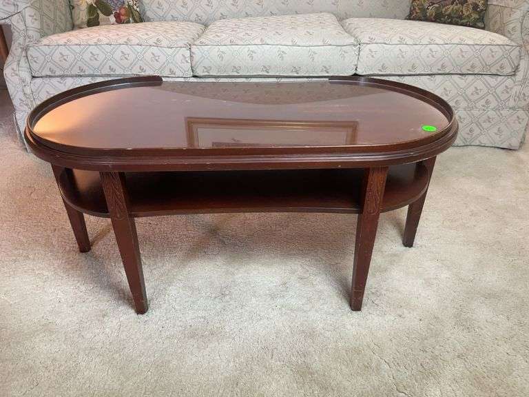 Coffee table with glass top image