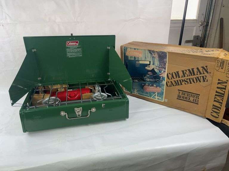 New in box vintage Coleman camp stove image