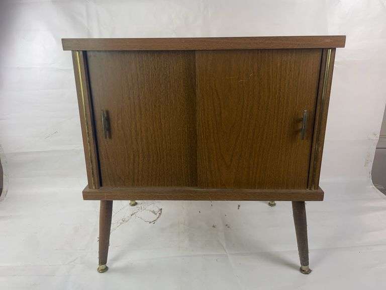 Mid century record cabinet image