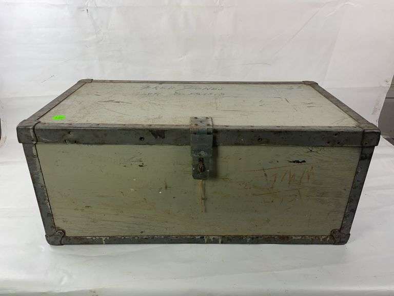 Vintage wooden trunk image