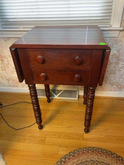 Cherry drop leaf side table image