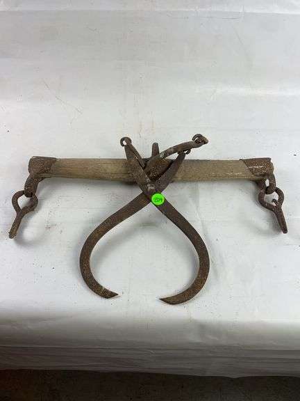 Old ice tongs and horse haines image