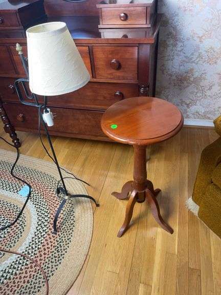 Cherry plant stand and floor lamp image