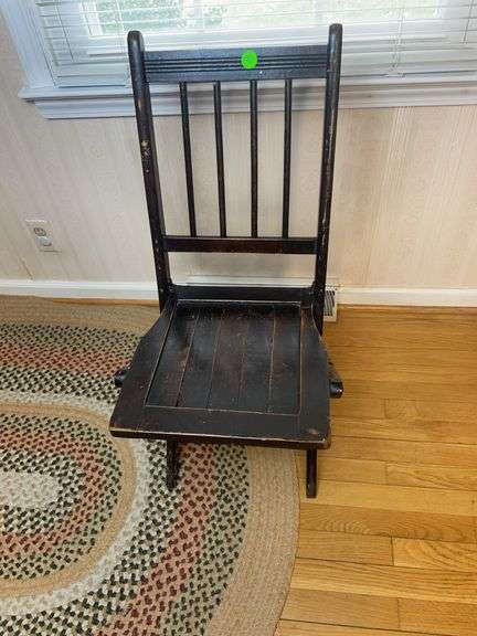 Wooden folding chair image