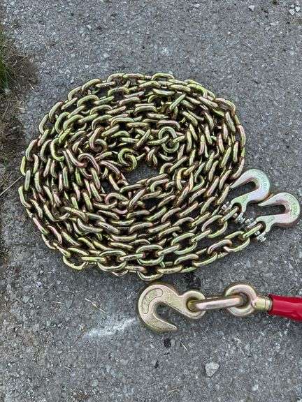 2-20 ft 3/8” chains and  1 binder