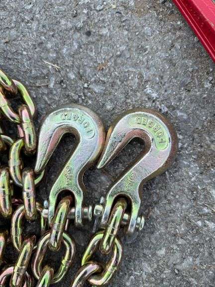 2-20 ft 3/8” chains and  1 binder