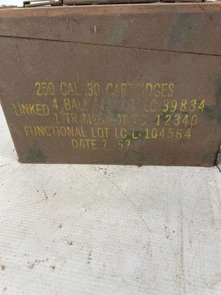 Two Military Metal Ammunition Storage Boxes