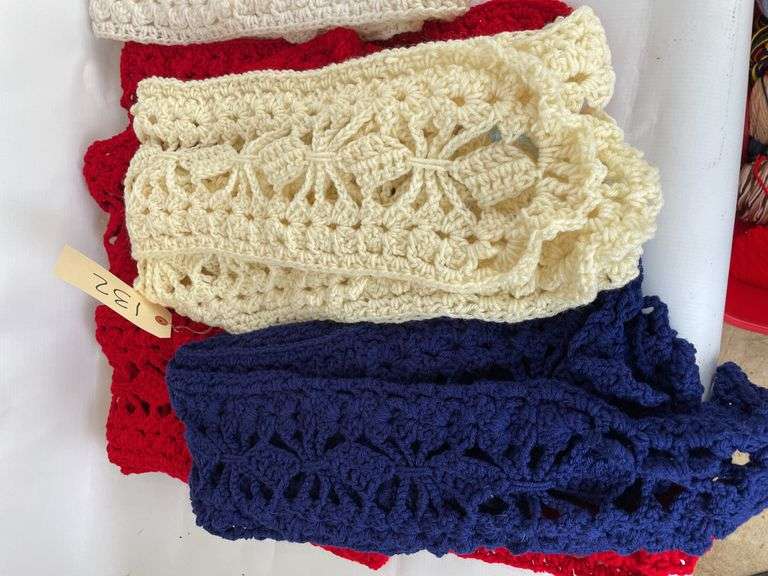 Handmade Crocheted Afghans, Scarves and Dollies