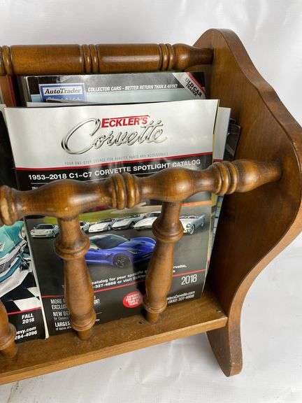 Magazine Rack with Assorted Magazines
