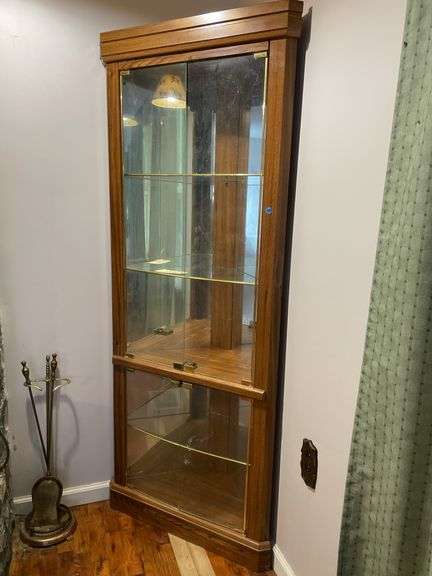 Tall Glass Corner Display Cabinet - 72"x28"