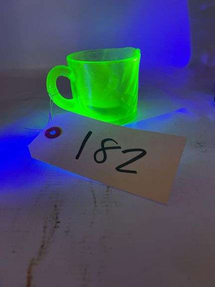 Uranium Green Glass Creamer