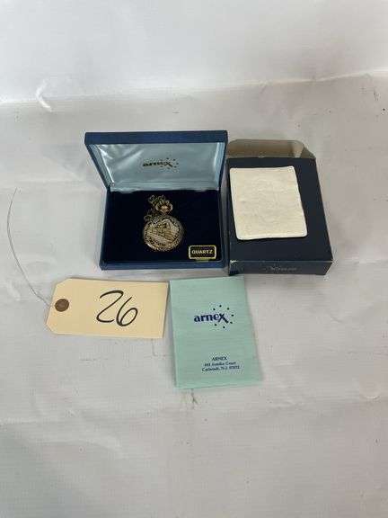 Arnex Richard M. Mears & Co Pocket Watch with Train Design