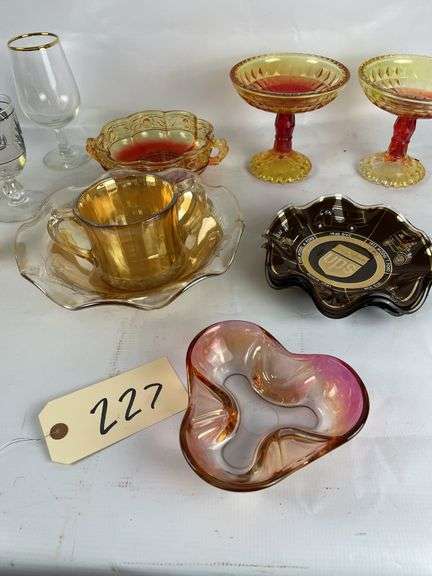 Amberina Glassware & UPS Commemorative Plates