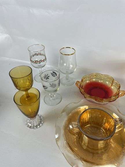 Amberina Glassware & UPS Commemorative Plates