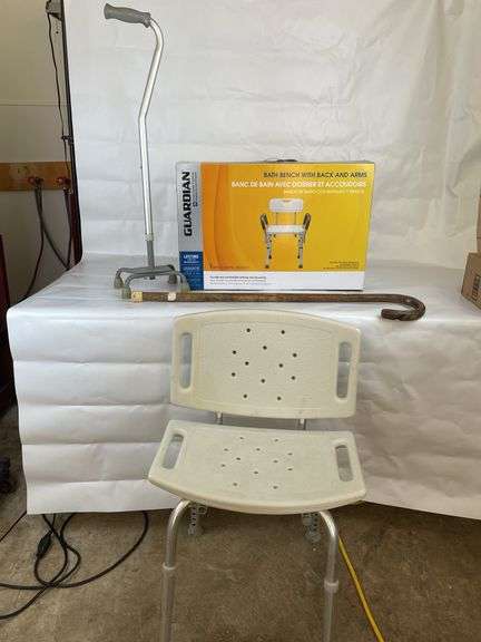 Bath Bench, Shower Chair, and Canes