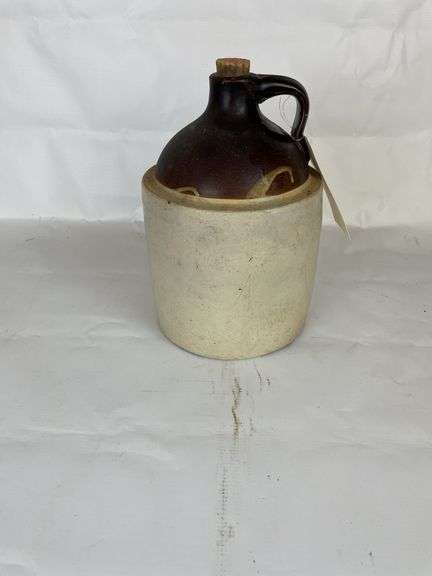 Two-Tone Stoneware Jug - 12in