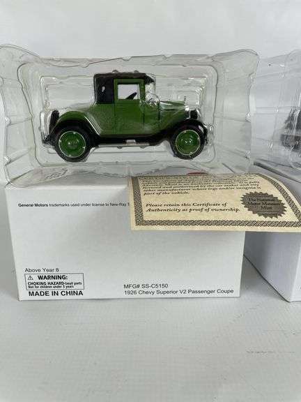 Chevy 1/32 Scale Model Car Collection - 1915, 1918, 1926 - with COAs